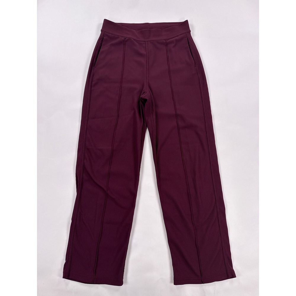 Lululemon Urban Strides Super High Rise Pant 6 Cassis Burgundy Ribbed Luxtreme